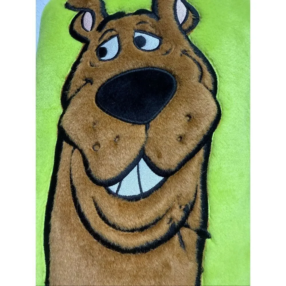 Rare Vintage Neon Green Scooby Doo Plush Pillow Throw Pillow Y2K Room Decor